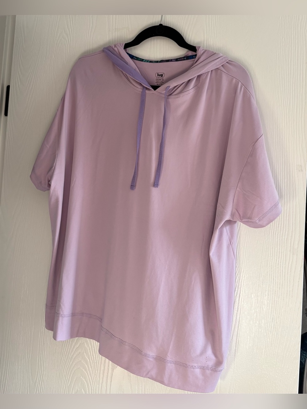 Lug super soft short sleeve hooded pullover XL